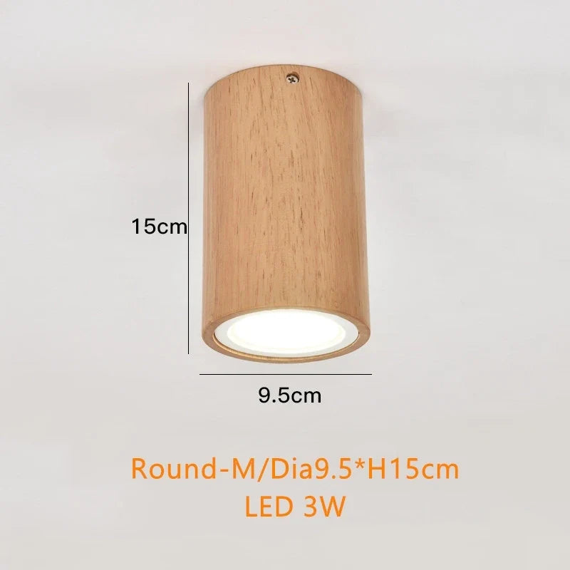 Spot Led rond en bois au design nordique Melchior Échappée - Le Charme du Bois au Quotidien