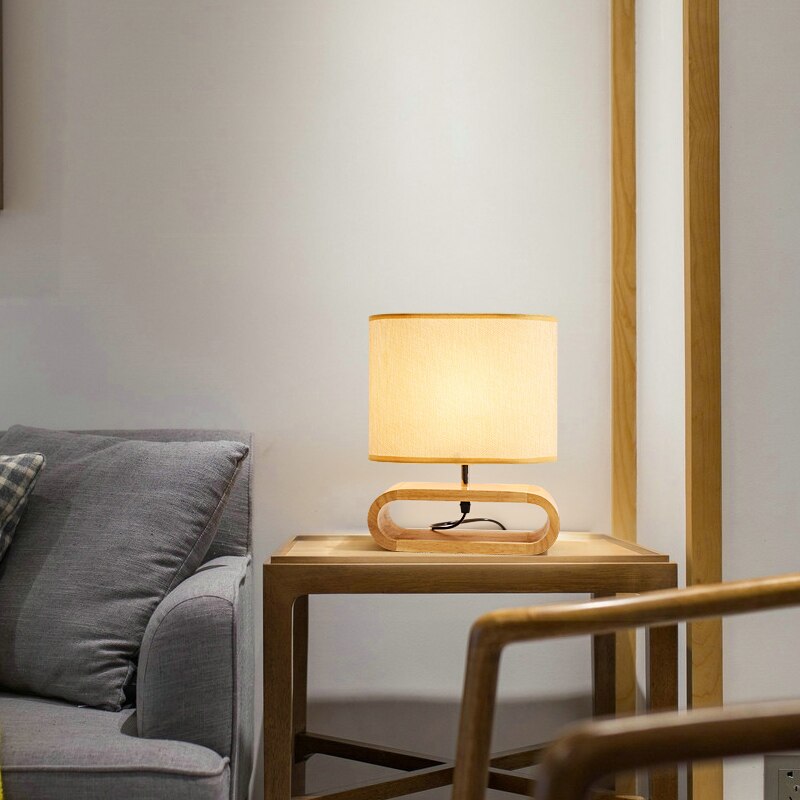 Lampe a poser Japonaise Flore Épure en Bois - Chaleur du Bois & Atmosphère Accueillante