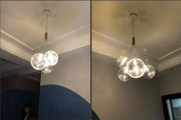 Valentina Suspension Bubble Moderne Métal/Verre Transparent/Étoilé Salon - Neutralighting
