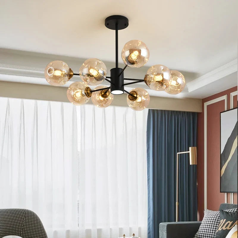Lustre — Moderne design haricot magique en verre intérieur