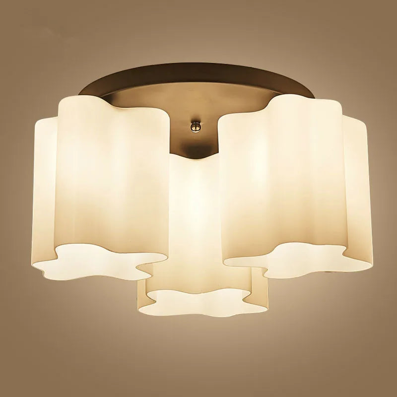 Plafonnier logico quadruple design moderne par michele de lucchi Sacha Arabesque en Verre - Une Présence de Verre Élégante