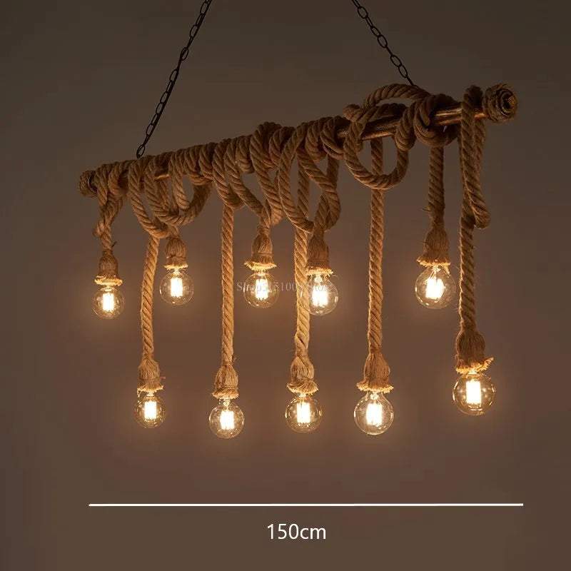Suspension Industrielle Apolline Sillage en Corde de Chanvre — Dix