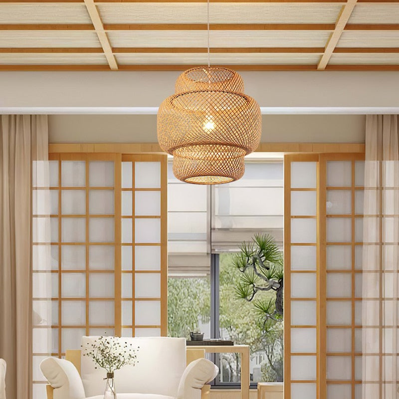 Lampe Suspendue en Bois Hélène Tempo - Matière Végétale & Charme Délicat