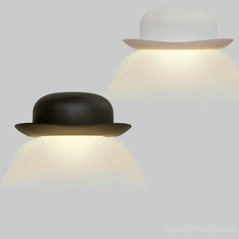 Applique murale — Extérieure LED nordique design chapeau de paille