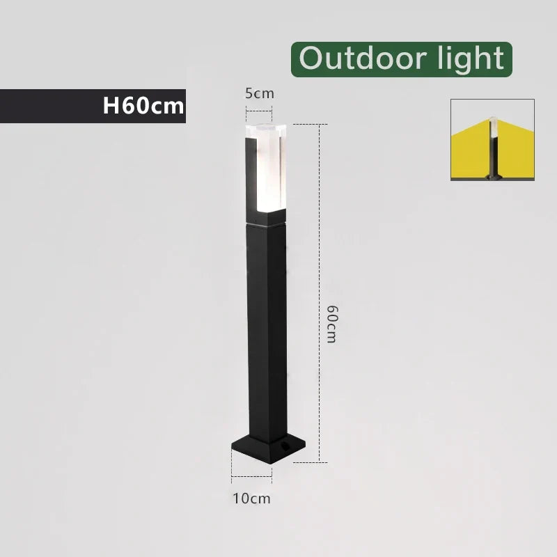 Lampe de pelouse éclairage extérieur lumière moderne en aluminium étanche à l'eau jardin extérieur lampe de pelouse maison cour décor paysage lumières
