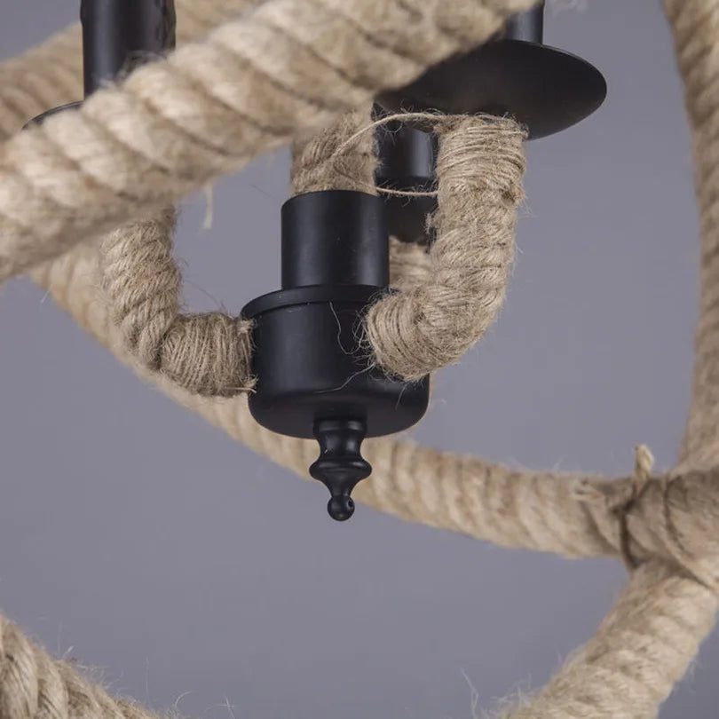 Suspension Vintage Armand Sillage en Corde de Chanvre