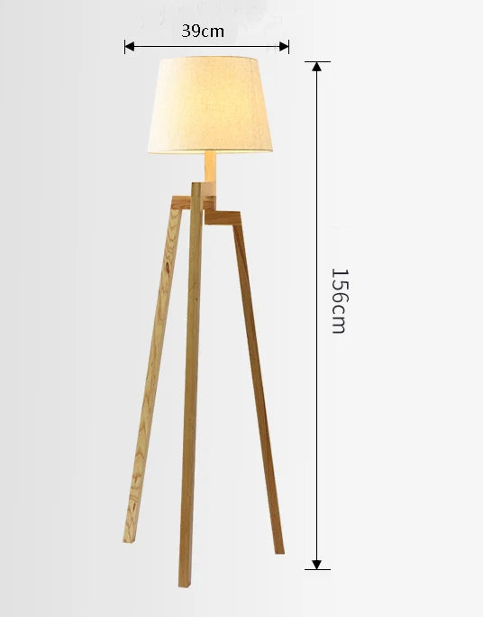 Lampadaire — Nordique en bois design créatif à trois pieds