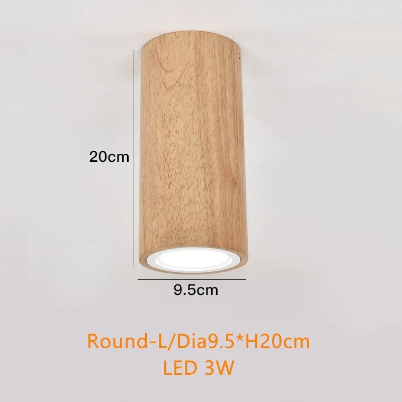 Spot Led rond en bois au design nordique Melchior Échappée - Le Charme du Bois au Quotidien