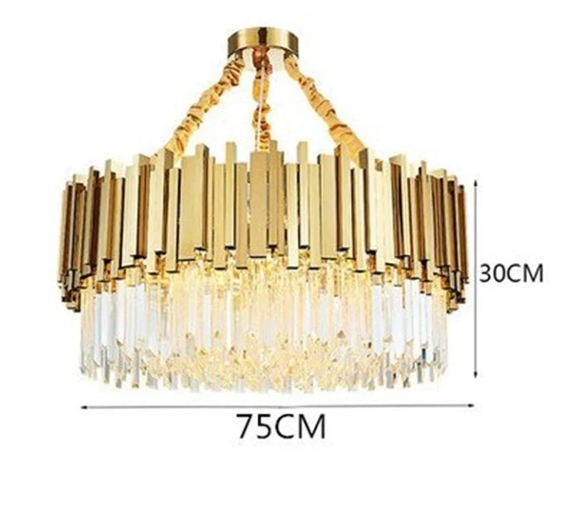 Suspension — Moderne en cristal avec grande suspension à LED