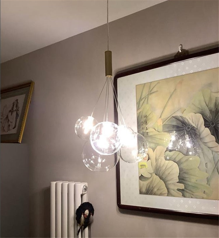 Valentina Suspension Bubble Moderne Métal/Verre Transparent/Étoilé Salon - Neutralighting