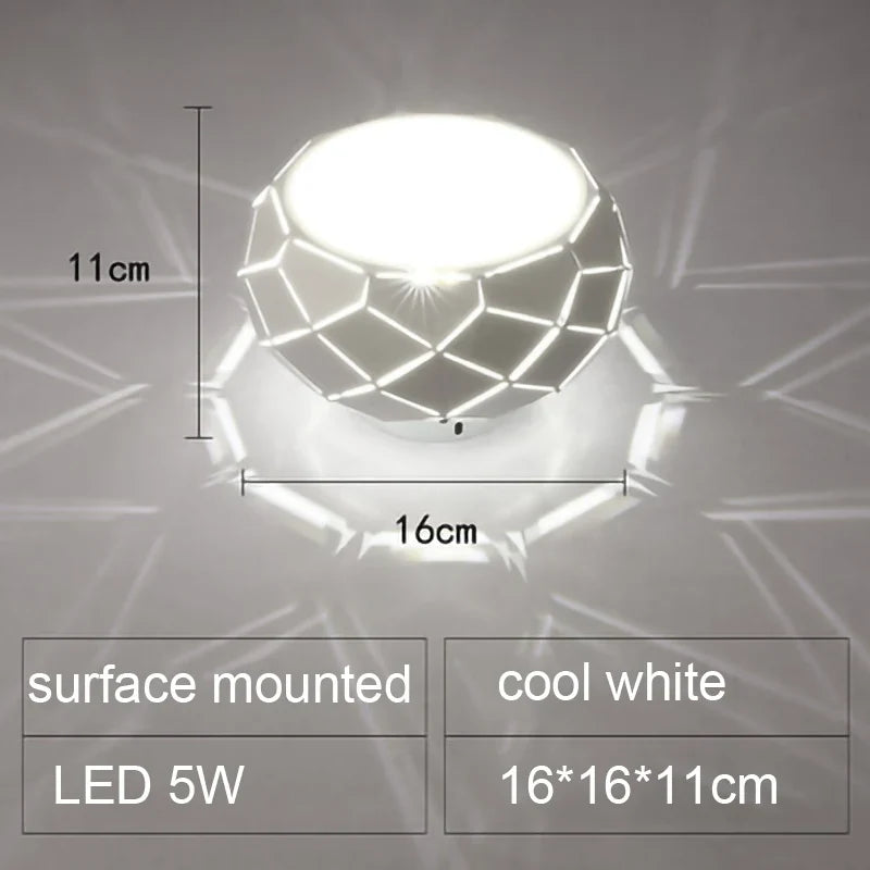 Plafonnier LED moderne simplicité 5W 12W Léane Courbe - Une Note Actuelle dans le Décor