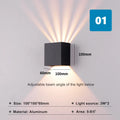 Luminaire — 6W Modern Cube LED Wall Lamp IP65 Waterproof Indoor Outdoor Surface Mounted Wall Light Adjustable Beam For Garden Porch Bedroom