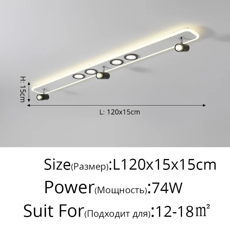 Plafonnier Acrylique LED à spots Solange Élan - Une Présence Décorative Affirmée