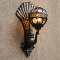 Applique murale — Style européen rétro paon LED hôtel Art balcon Villa porte lumière adapté à l'éclairage intérieur/extérieur