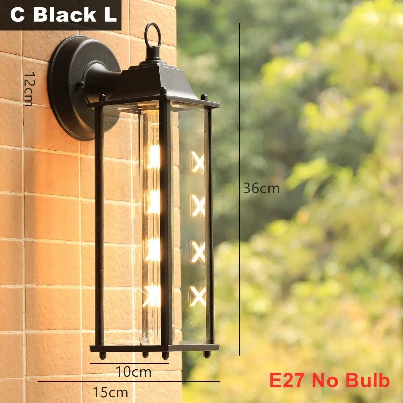 Applique murale — LED rustique en fer vintage pour intérieur et extérieur