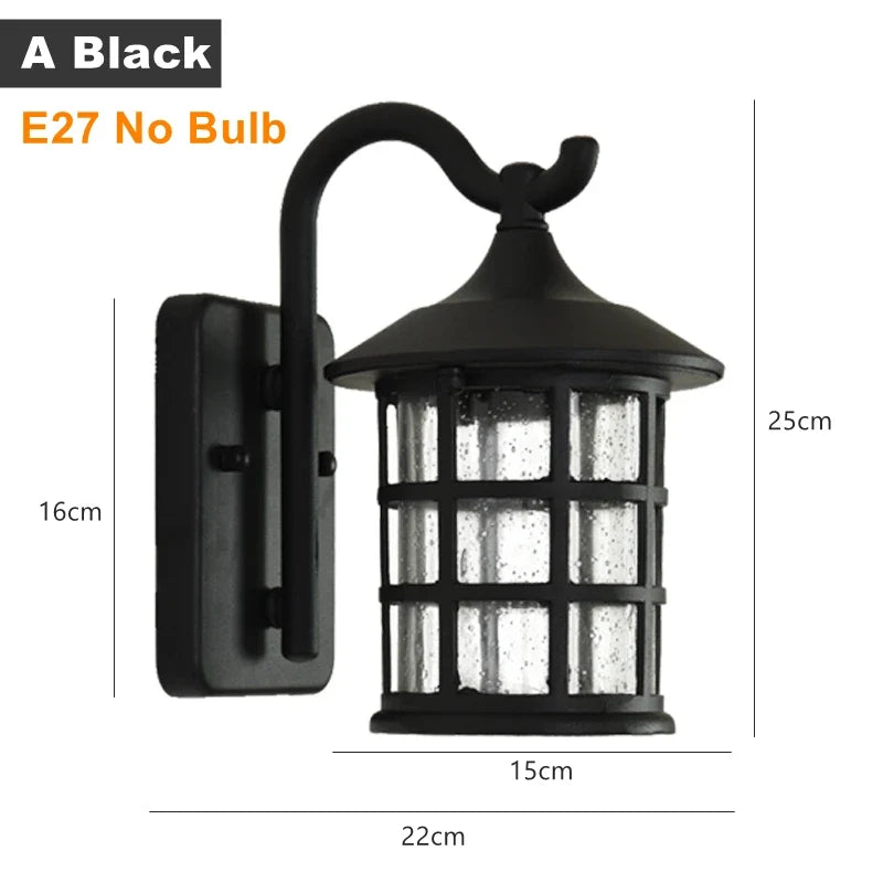 Applique murale — LED rustique en fer vintage pour intérieur et extérieur