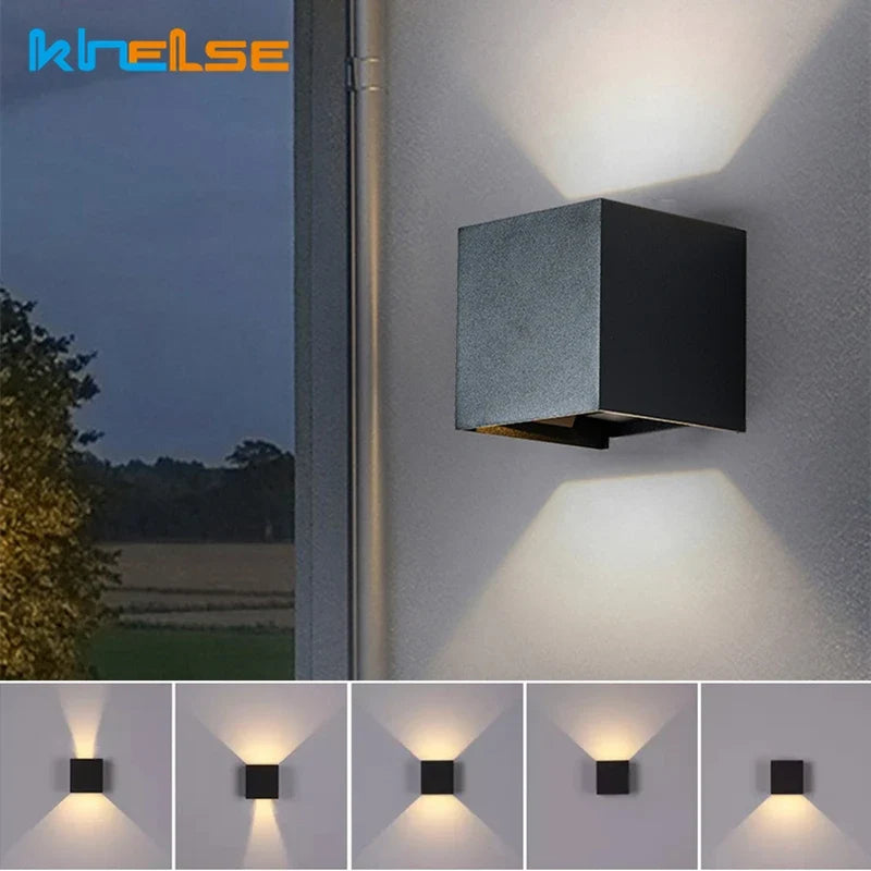 Luminaire — 6W Modern Cube LED Wall Lamp IP65 Waterproof Indoor Outdoor Surface Mounted Wall Light Adjustable Beam For Garden Porch Bedroom