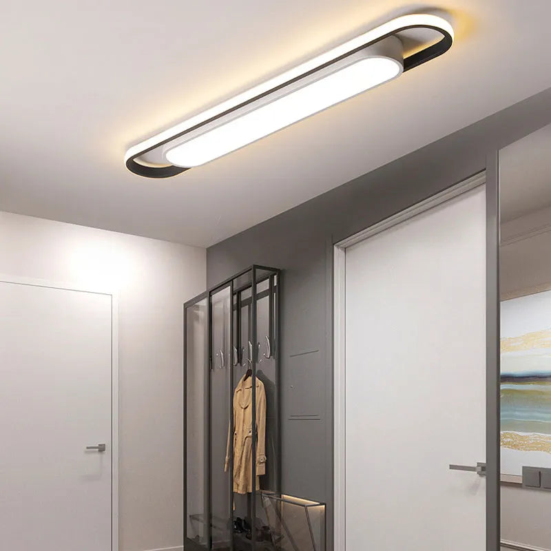 Plafonnier rectangulaire simple plafond moderne à LED Théotime Respire - Une Silhouette Graphique Affirmée