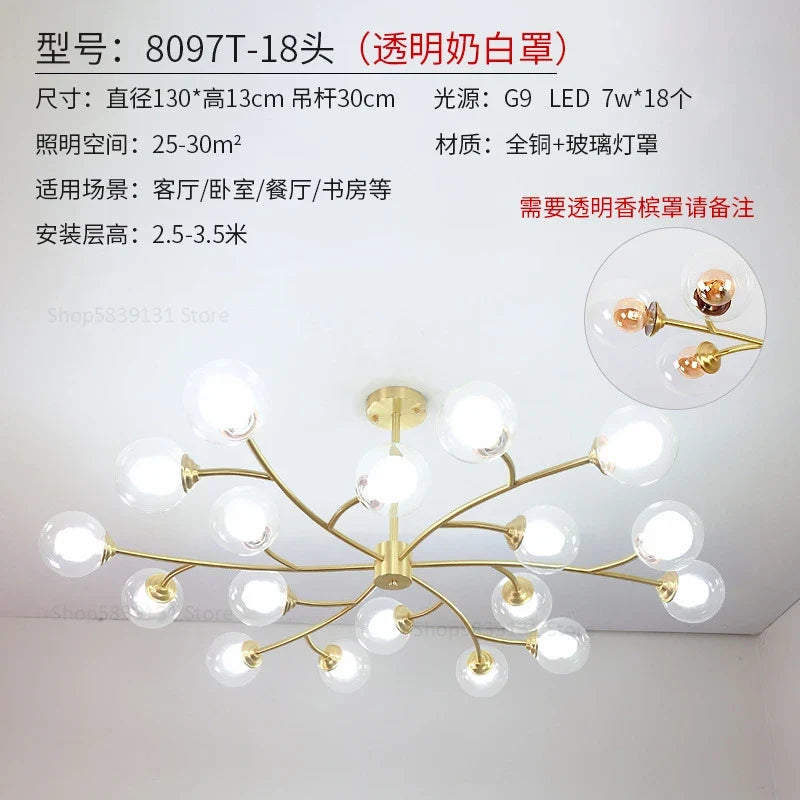 Suspension — LED moderne nouvelle lampe suspension moléculaire nordique