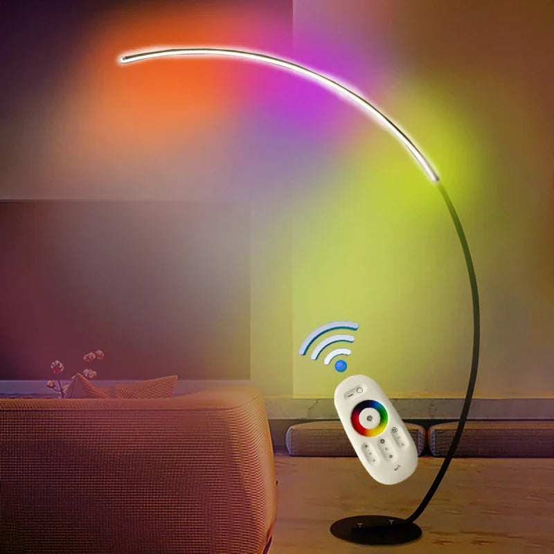 Lampadaire LED à arc moderne nordique – Alviane Arabesque