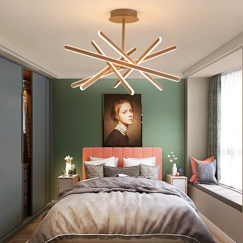 Lustre — À LED design moderne avec télécommande et intensité variable