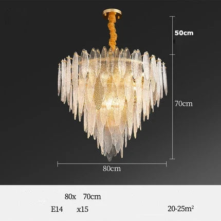 Lustre — LED art déco en fer et verre design élégant pour éclairage moderne
