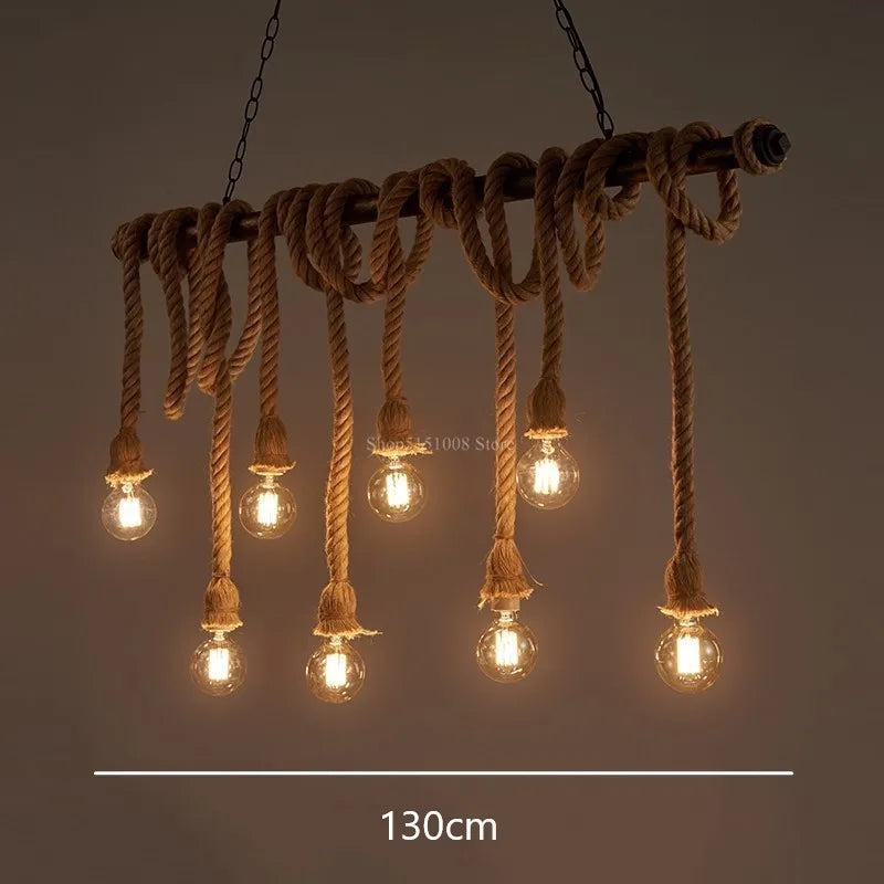 Suspension Industrielle Apolline Sillage en Corde de Chanvre — 8