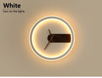 Applique Murale Métal/Bois Ronde Scandinave, Salon - Neutralighting
