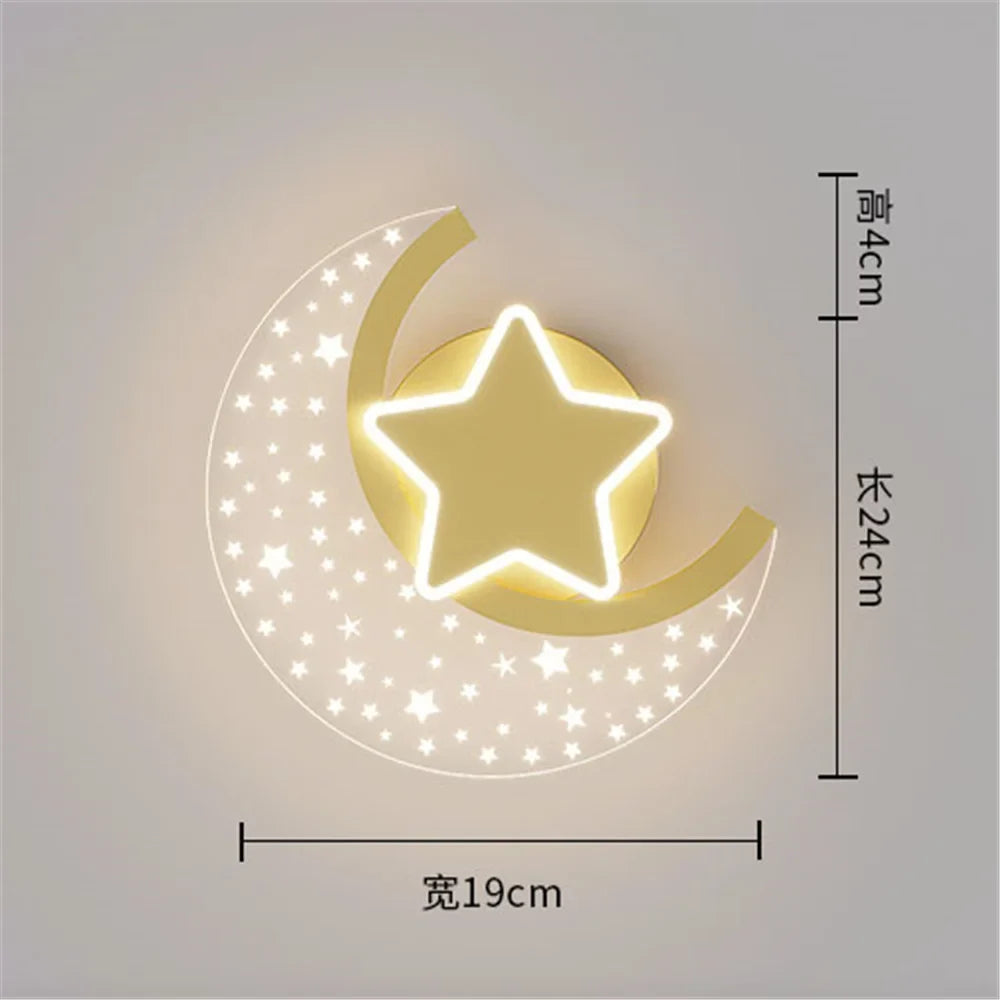 Applique murale led étoile et lune pour décoration intérieure Léontine Unisson en Métal - Simplicité & Caractère au Quotidien