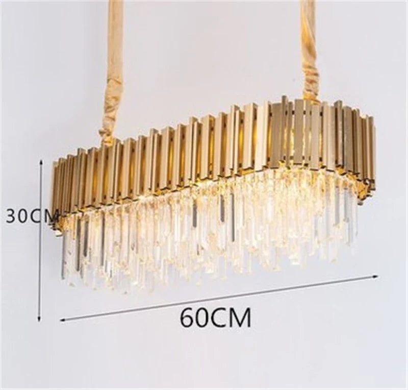 Suspension — Moderne en cristal avec grande suspension à LED
