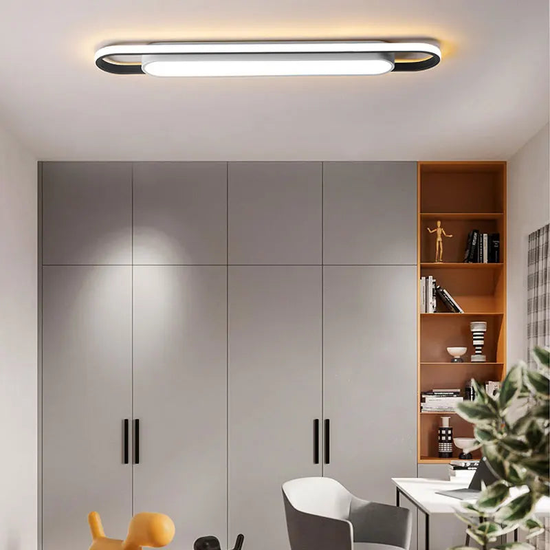Plafonnier rectangulaire simple plafond moderne à LED Théotime Respire - Une Silhouette Graphique Affirmée