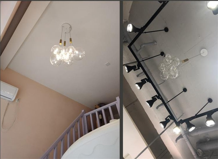Valentina Suspension Bubble Moderne Métal/Verre Transparent/Étoilé Salon - Neutralighting