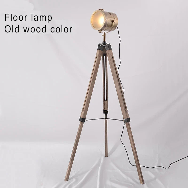 Lampadaire — Nordique LED en bois massif pour intérieur moderne