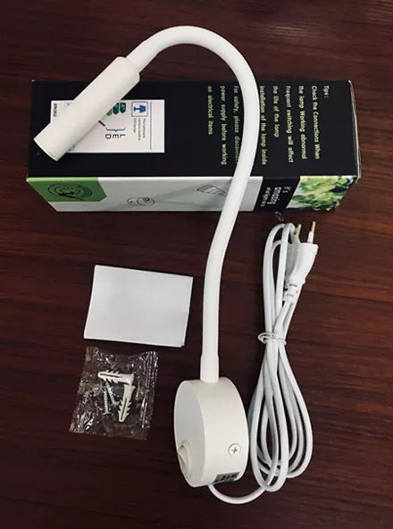 Lampe de Chevet travail étude lampe de lecture appliques 3W LED livre lampe mur veilleuse luminaires Spot LED ue US prise cordon Élias Courbe en Aluminium - Caractère & Élégance dans le Décor