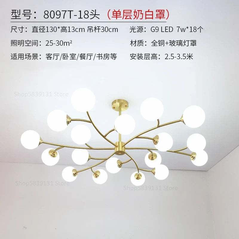 Suspension — LED moderne nouvelle lampe suspension moléculaire nordique