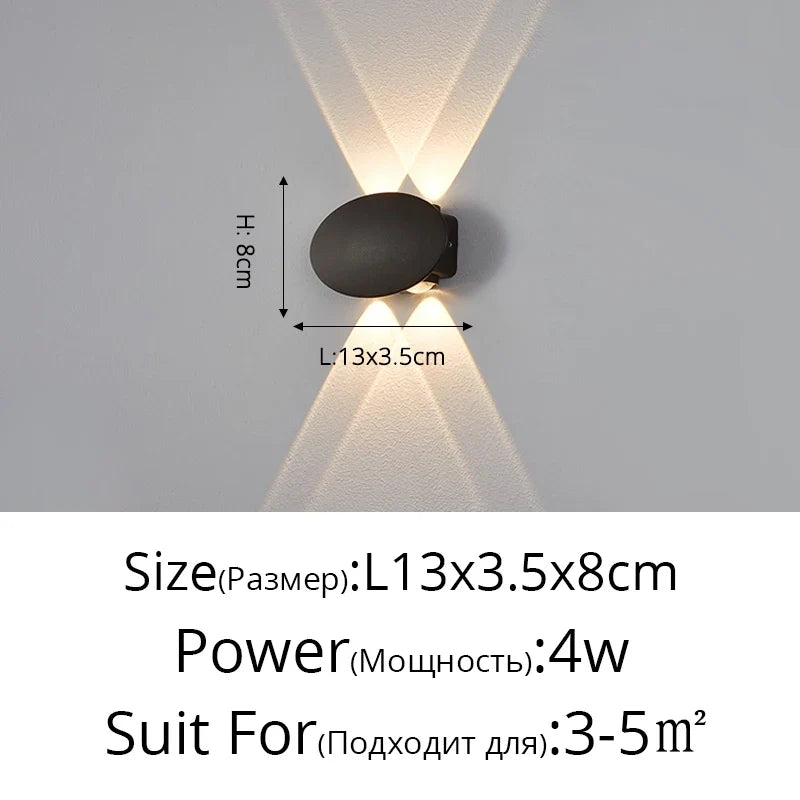 Applique murale — LED moderne imperméable pour extérieur minimaliste