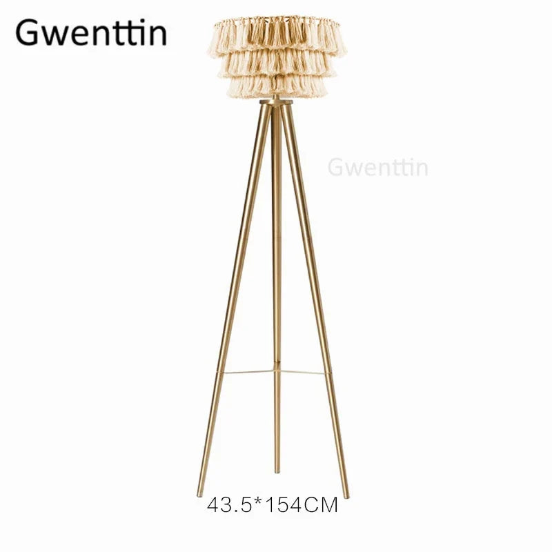 Lampadaire — Créatif en fil de soie avec trépied nordique décoratif