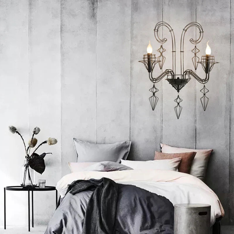 Lustre — Design baroque noir et blanc pour éclairage intérieur