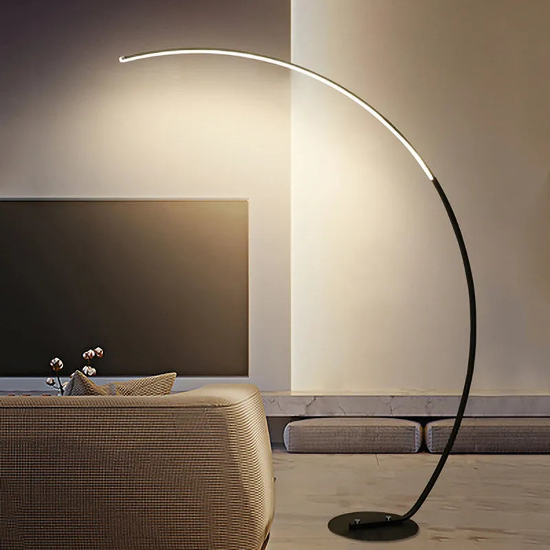 Lampadaire LED à arc moderne nordique – Alviane Arabesque