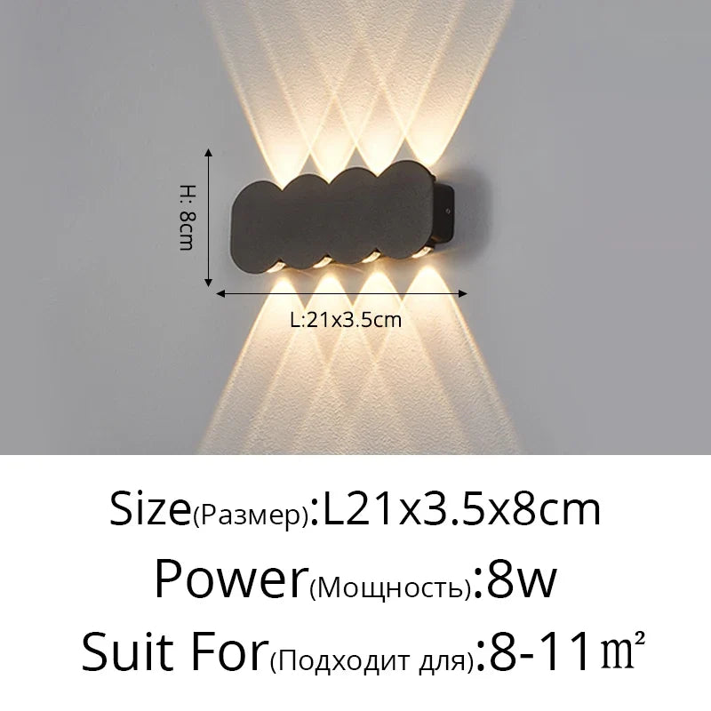 Applique murale — LED moderne imperméable pour extérieur minimaliste
