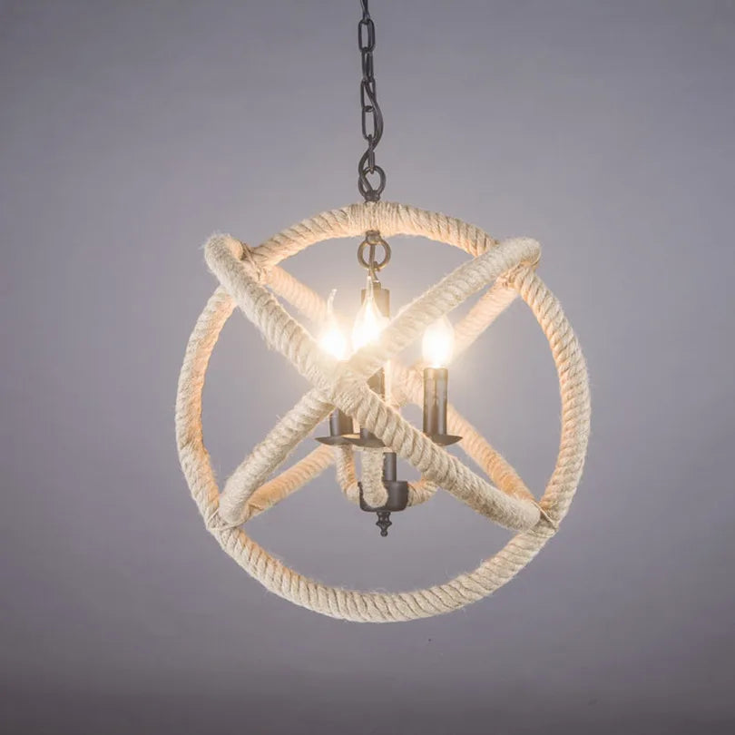 Suspension Vintage Armand Sillage en Corde de Chanvre