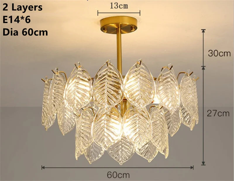 Lustre — Vintage moderne en verre doré pour décoration intérieure