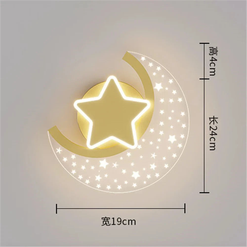 Applique murale led étoile et lune pour décoration intérieure Léontine Unisson en Métal - Simplicité & Caractère au Quotidien