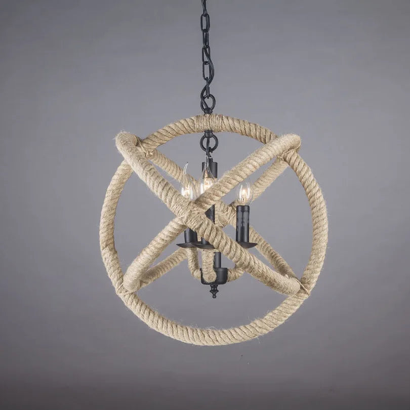 Suspension Vintage Armand Sillage en Corde de Chanvre
