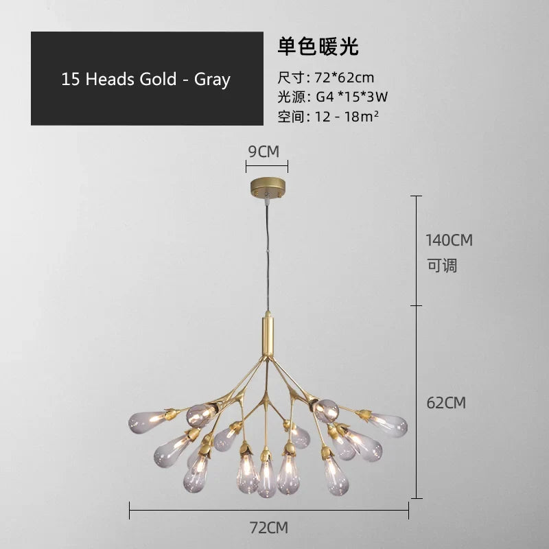 Lustre — Luciole design post-moderne pour intérieur élégant et créatif