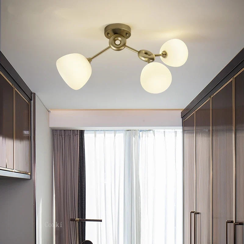 Plafonnier de luxe design moderne créatif minimaliste pour éclairage intérieur Alix Versant en Verre - Une Présence de Verre Élégante