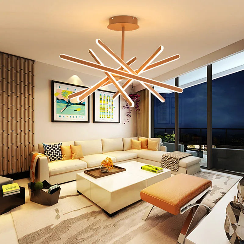Lustre — À LED design moderne avec télécommande et intensité variable
