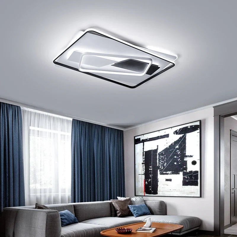Plafonnier — LED art déco géométrique luxe pour éclairage intérieur