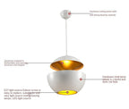 Arisha Suspension LED, Noir & Blanc, D 25/35CM - Neutralighting