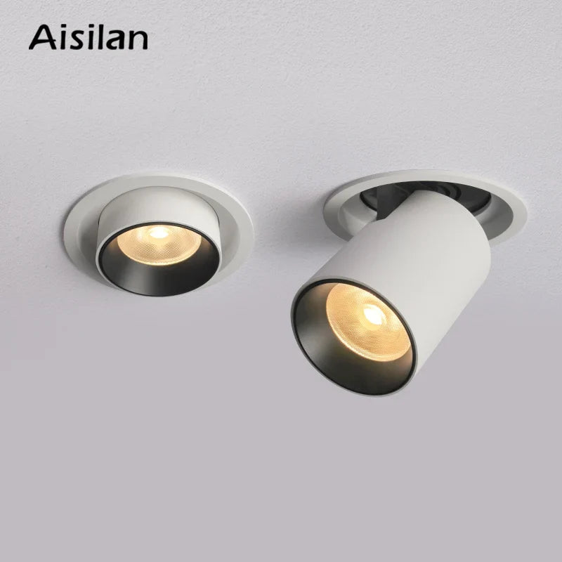 Spot LED rond extensible rotatif pliable encastré Nélia Alizé - Formes Arrondies & Harmonie Visuelle